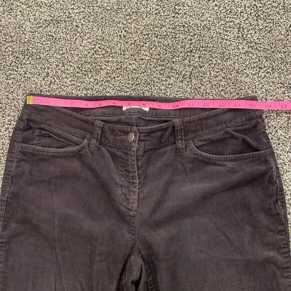 EILEEN FISHER 4 Brown Pinwale Corduroy Cotton Tencel Tapered Ankle Pants Stretch - Picture 11 of 16